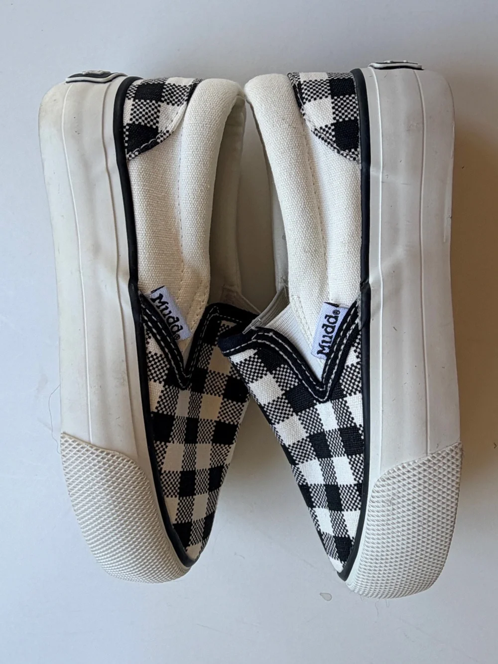 Mudd Kids Slip On Sneakers Plaid Checkered Casual Shoes Youth Size 10 Unisex
